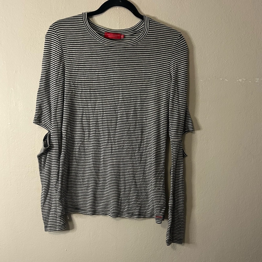 n:Philanthropy Cutout Stripe Shirt